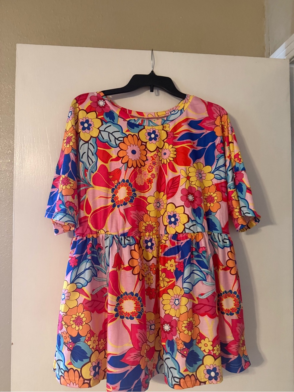 Multicolor Floral Tiered Top